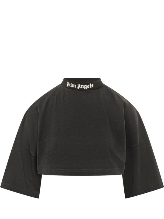 26FW 팜앤젤스 긴팔 티셔츠 PAWAA01F26JR01 100A BLACK CREAM