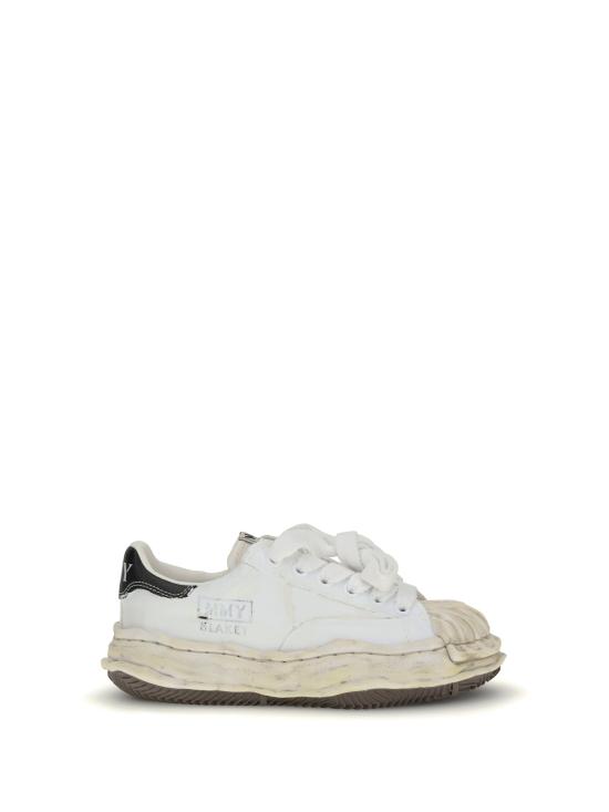 26SS 메종 미하라 야스히로 블레이키 OG솔 필름 디테일 캔버스 로우탑 스니커즈 A15FW727 WHITE