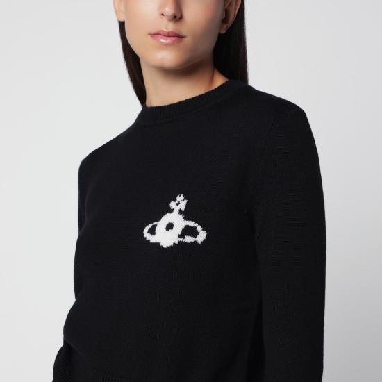26FW 비비안웨스트우드 긴팔 티셔츠 1803008WY005E Black - VIVIENNE WESTWOOD