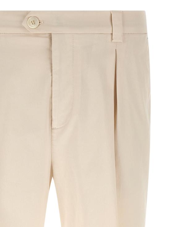 26SS 브루넬로 쿠치넬리 스트레이트 팬츠 BR336260BM WHITE - BRUNELLO CUCINELLI