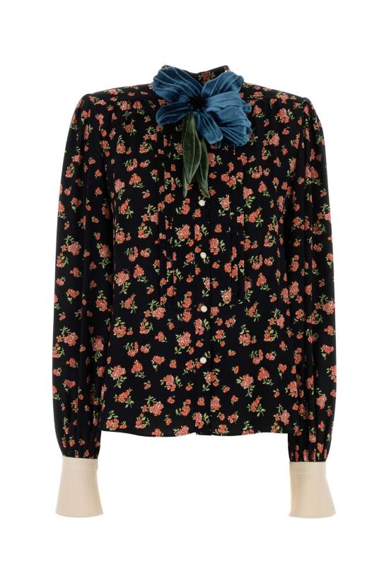 26SS 발렌티노 가라바니 블라우스 8B0AB8D3A6C K92 BLACK