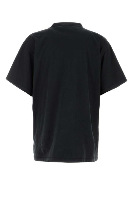 26SS 발렌시아가 로고 오버사이즈 코튼 티셔츠 850345TTVT4 3363 BLACK - BALENCIAGA