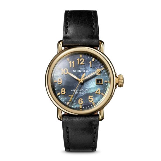  시놀라 손목시계 신올라 런웰 36mm 시계, 자개 가죽 스트랩