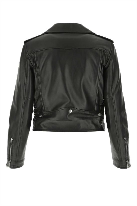  생로랑 램스킨 모터사이클 자켓 481862Y5YA2 1000 BLACK - SAINT LAURENT