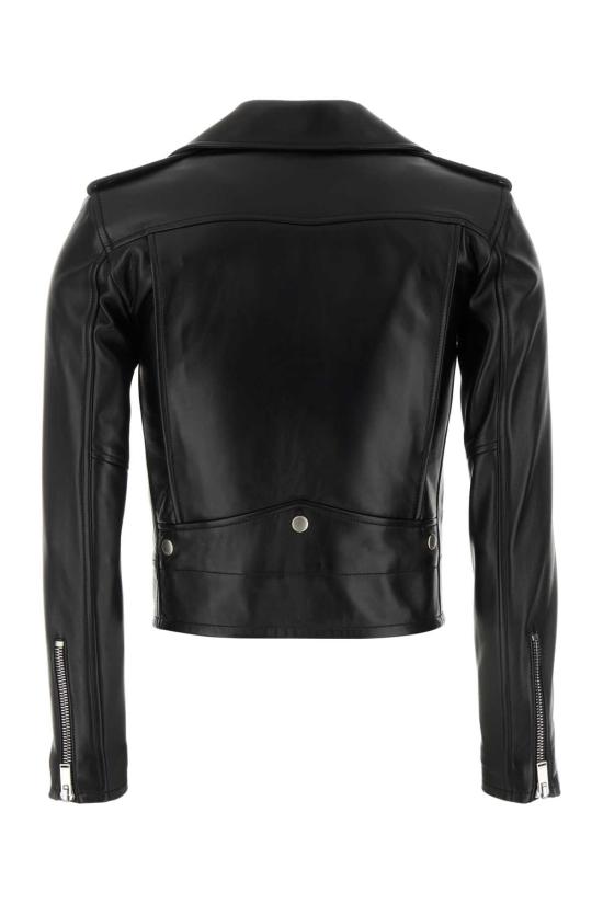  생로랑 램스킨 모터사이클 자켓 481862Y5YA2 1000 BLACK - SAINT LAURENT