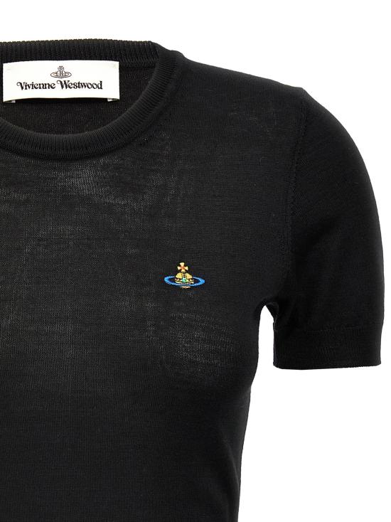 26SS 비비안웨스트우드 반팔 티셔츠 VI302615BM BLACK - VIVIENNE WESTWOOD
