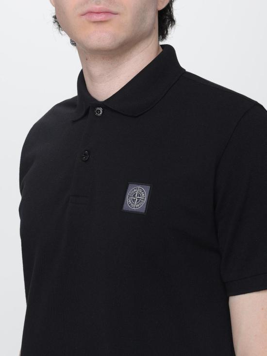 26FW 스톤 아일랜드 폴로 티셔츠 2200011S0039 V0029 Black - STONE ISLAND