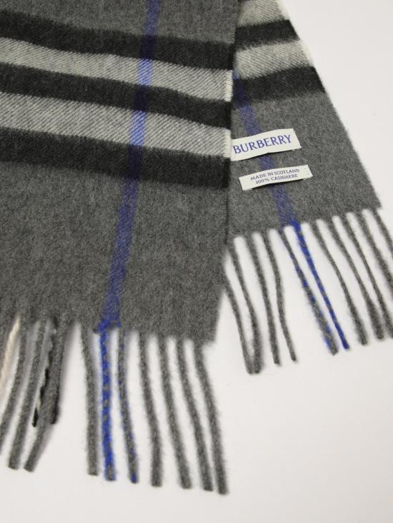 26FW 버버리 체크 캐시미어 스카프 8112642 Grey - BURBERRY
