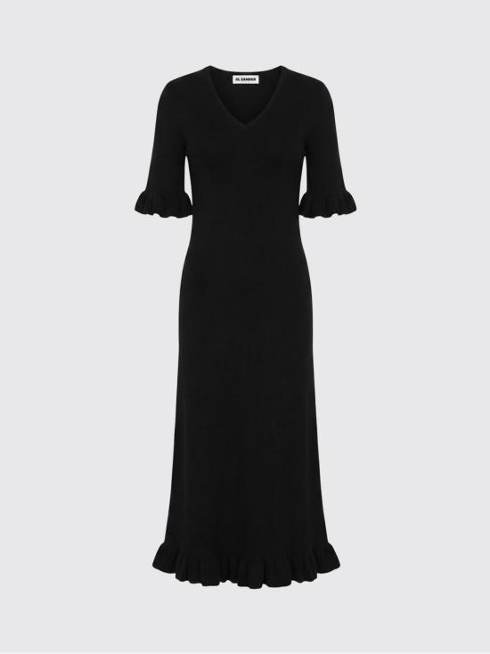 26FW 질샌더 롱 원피스 J02CT0643J20382 001 Black - JIL SANDER
