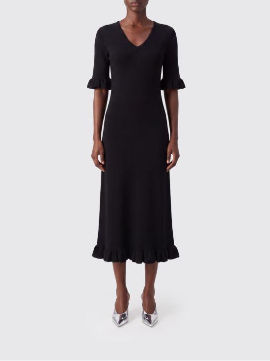 26FW 질샌더 롱 원피스 J02CT0643J20382 001 Black