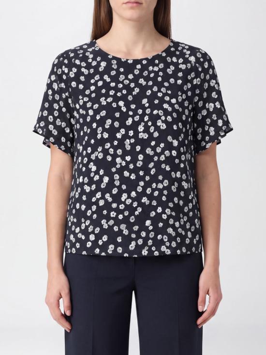 26FW 이자벨마랑 헤르반 프린티드 디보어 실크 탑 헤르반 프린티드 디보어 실크 탑 HT0962FAD3J14I BKEC Black
