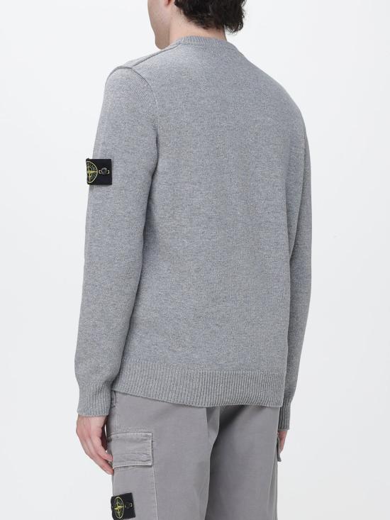 26FW 스톤 아일랜드 램스울 립드 트림 레귤러 핏 크루넥 스웨터 5100072S00A3 V0M60 Grey - STONE ISLAND