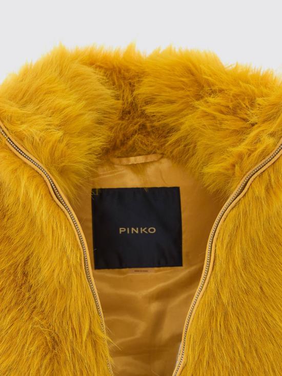 26FW 핑코 무스탕 107688A3MU H49 Yellow - PINKO