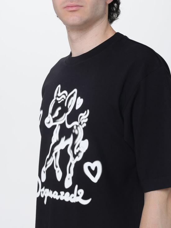 26FW 디스퀘어드2 반팔 티셔츠 S74GD1583D20033 900 Black - DSQUARED2