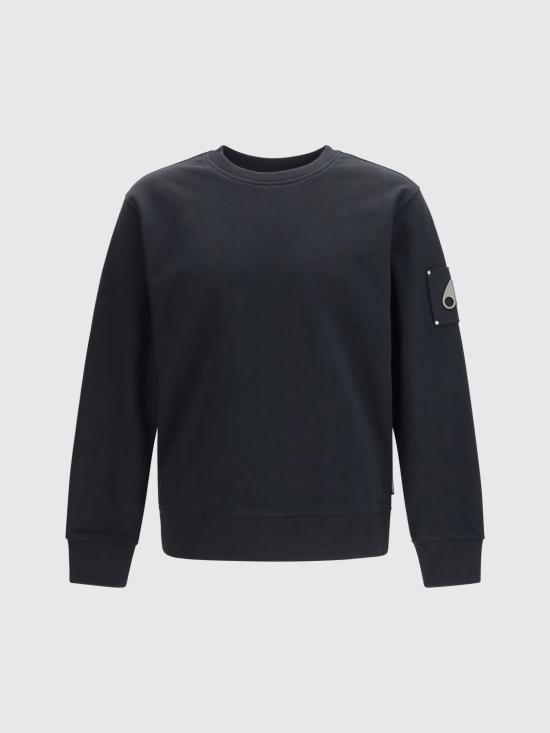 26FW 무스너클 하츠필드 크루넥 스웨트 셔츠 M35MS706 292 Black - MOOSE KNUCKLES