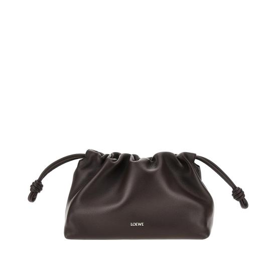26FW 로에베 멜로우 나파 램스킨 미디움 플라멘코 퍼스 백 A411FCRX75 Brown