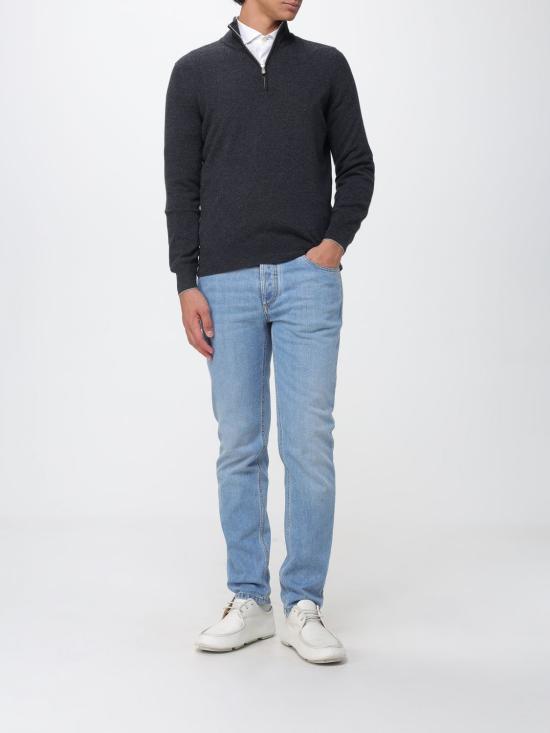 26FW 브루넬로 쿠치넬리 캐시미어 집업 니트 M2200124 CMD52 Grey 1 - BRUNELLO CUCINELLI