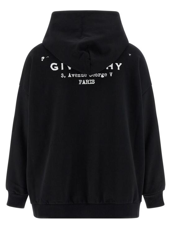 25FW 지방시 후드 티셔츠 GI322926BM BLACK - GIVENCHY