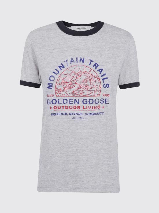 26FW 골든구스 반팔 티셔츠 GWP02768P00264260717 Grey - GOLDEN GOOSE