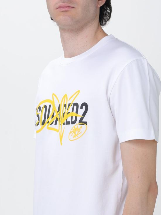 26FW 디스퀘어드2 반팔 티셔츠 S74GD1580D20106 100 White - DSQUARED2