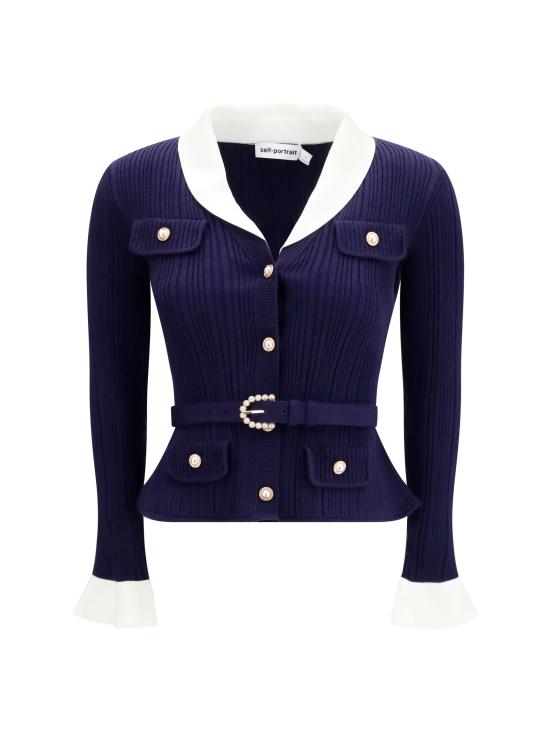 26FW 셀프 포트레이트 가디건 PF26131CN NAVY
