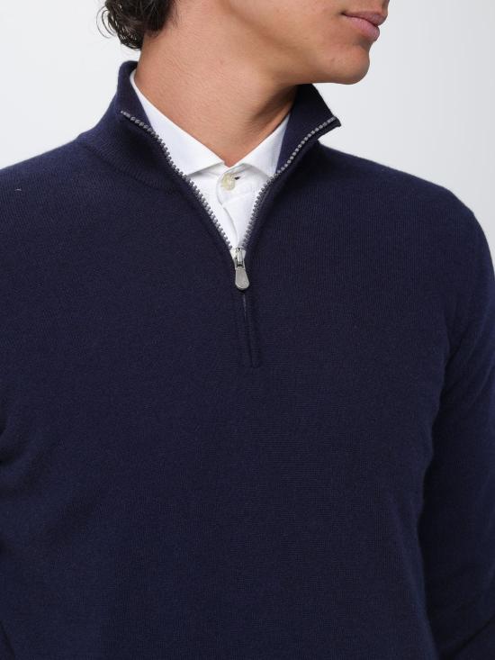 26FW 브루넬로 쿠치넬리 캐시미어 집업 니트 M2200124 CW425 Blue - BRUNELLO CUCINELLI