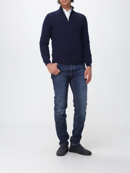 26FW 브루넬로 쿠치넬리 캐시미어 집업 니트 M2200124 CW425 Blue - BRUNELLO CUCINELLI