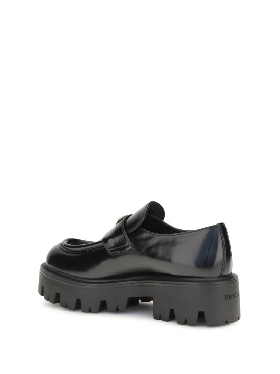 26FW 프라다 모노블럭 러버솔 레더 로퍼 1D185OFB050055 F0002 BLACK - PRADA