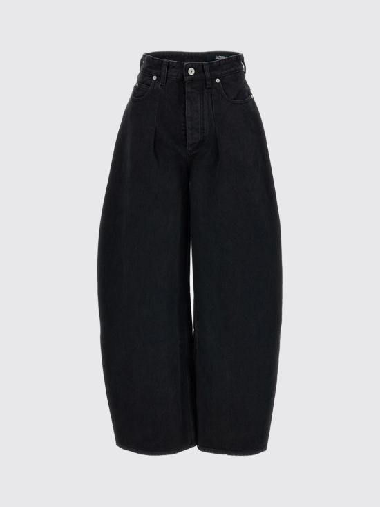 26FW 자크뮈스 더 오발로 드 님 데님 팬츠 PAW00609AD00039 990 Black - JACQUEMUS
