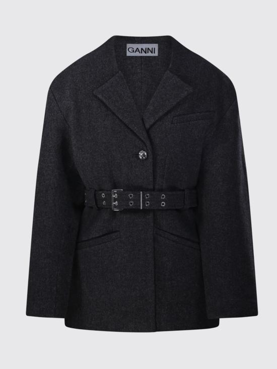 26FW 가니 수트 자켓 A1130013 252 Black - GANNI