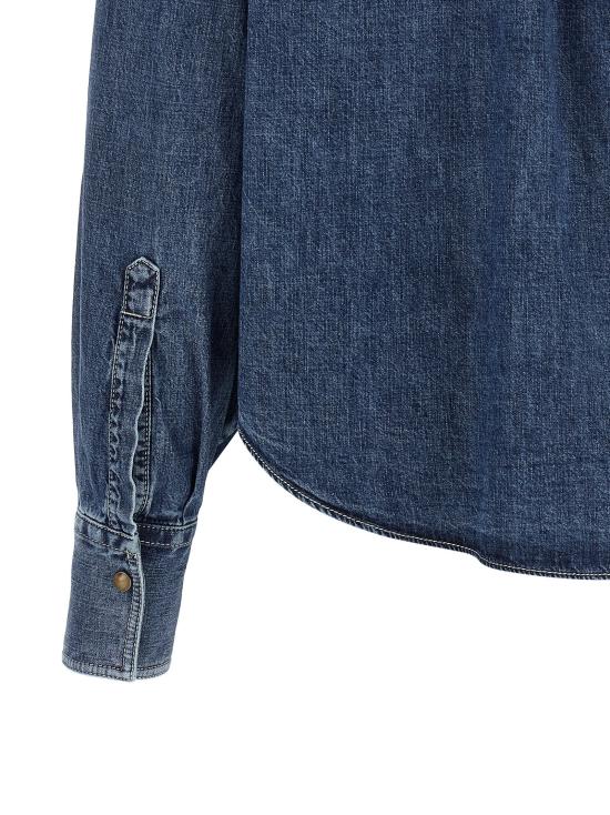 26SS 브루넬로 쿠치넬리 데님 셔츠 BR331186BM BLUE - BRUNELLO CUCINELLI