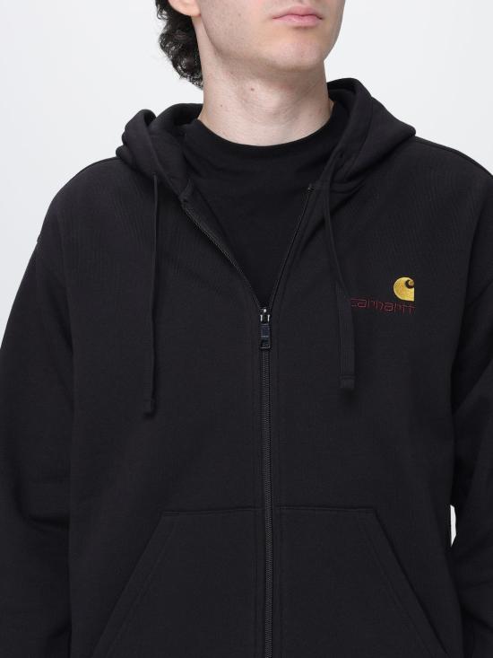 26FW 칼하트 WIP 후드 아메리칸 스크립트 자켓 I033063 89XX Black - CARHARTT WIP