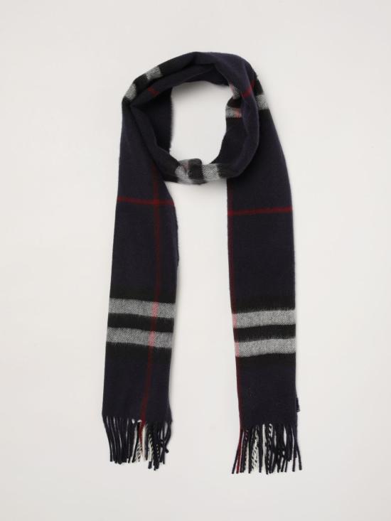 26FW 버버리 체크 캐시미어 머플러 8112641 Blue - BURBERRY