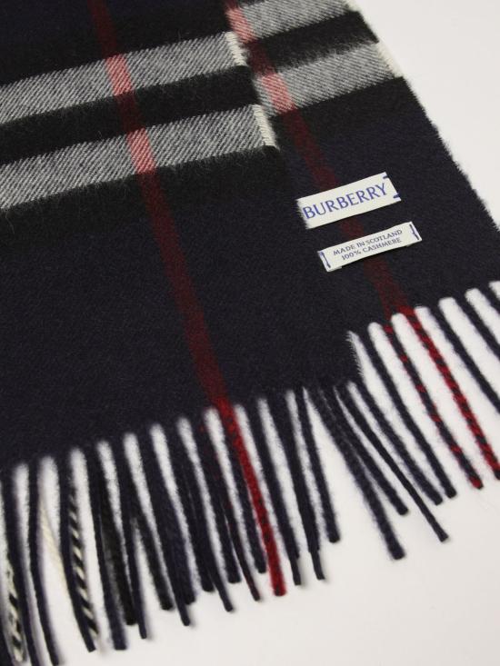 26FW 버버리 체크 캐시미어 머플러 8112641 Blue - BURBERRY
