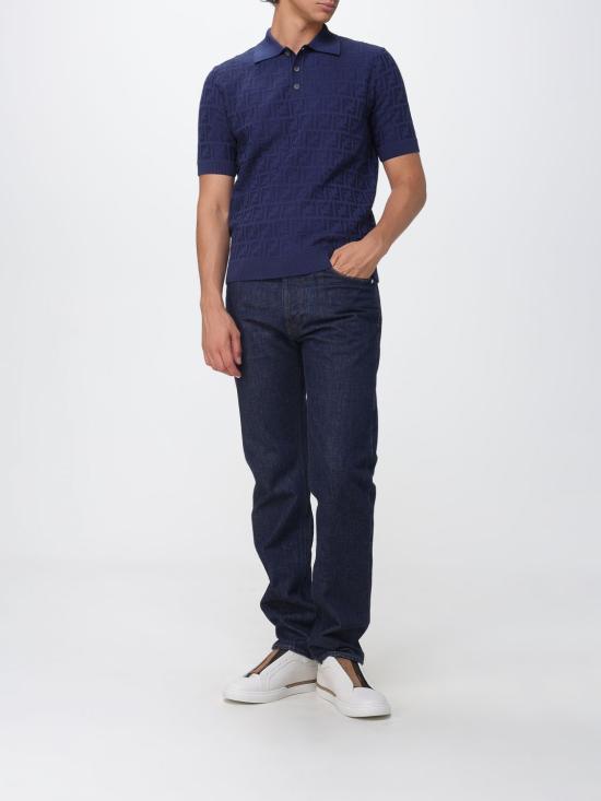 26FW 펜디 폴로 티셔츠 FZC162AUW0 F0QA2 Blue - FENDI