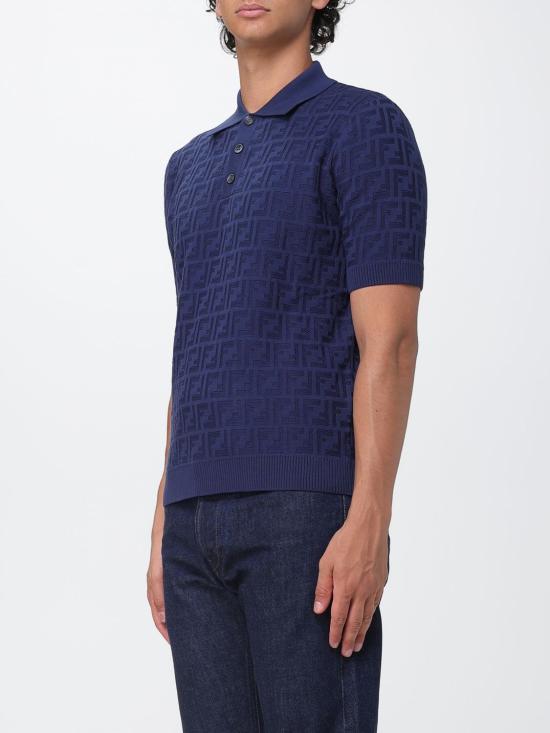 26FW 펜디 폴로 티셔츠 FZC162AUW0 F0QA2 Blue - FENDI