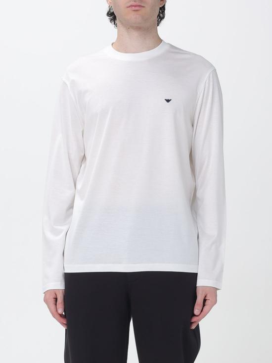26FW 엠포리오 아르마니 긴팔 티셔츠 EM004591AF13747 U0003 White