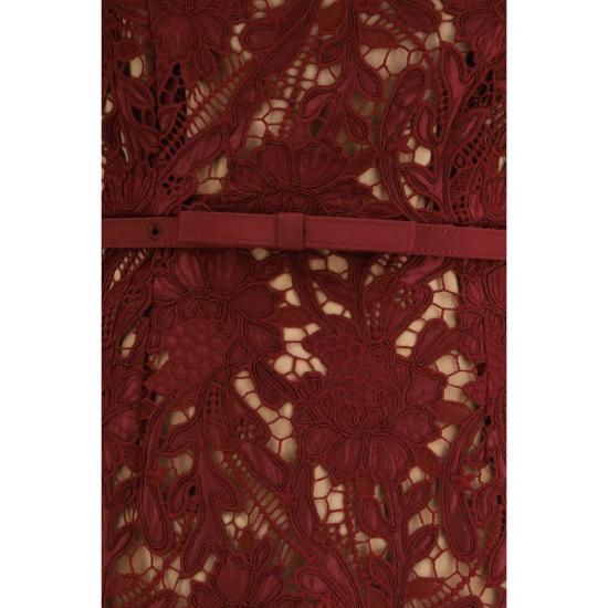 26SS 셀프 포트레이트 롱 원피스 SERS26167MABUBURGUNDYBB FBB 980 RED - SELF PORTRAIT