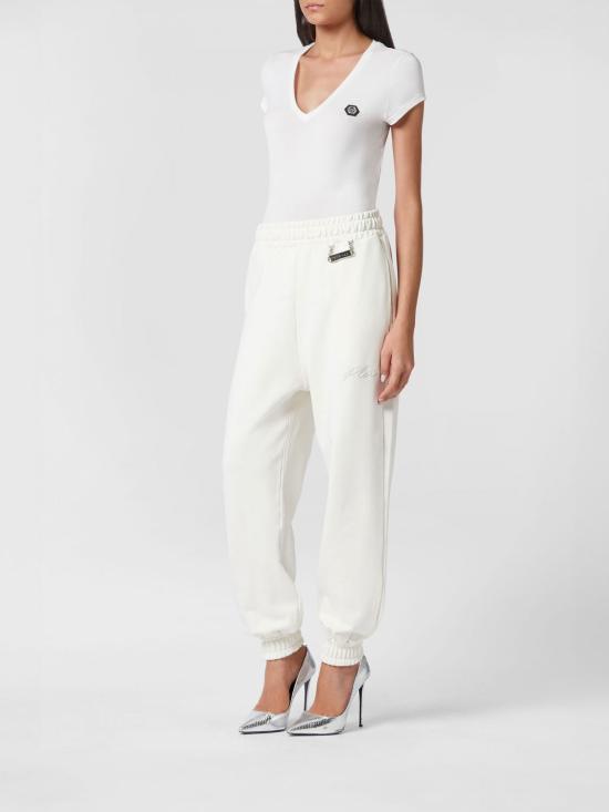 26SS 필립 플레인 트레이닝/조거 팬츠 UABCWJT1419PJO002N 75 Ivory - PHILIPP PLEIN