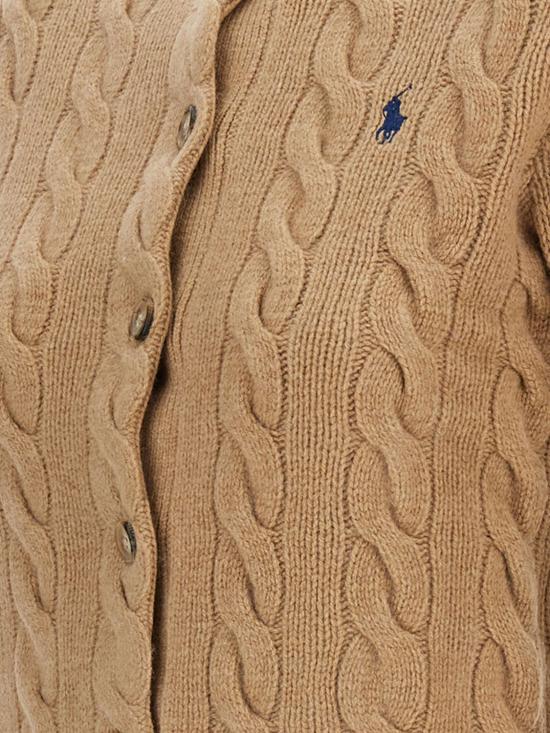 26FW 폴로 랄프로렌 로고 자수 크루넥 가디건 211972104 001 Camel - POLO RALPH LAUREN