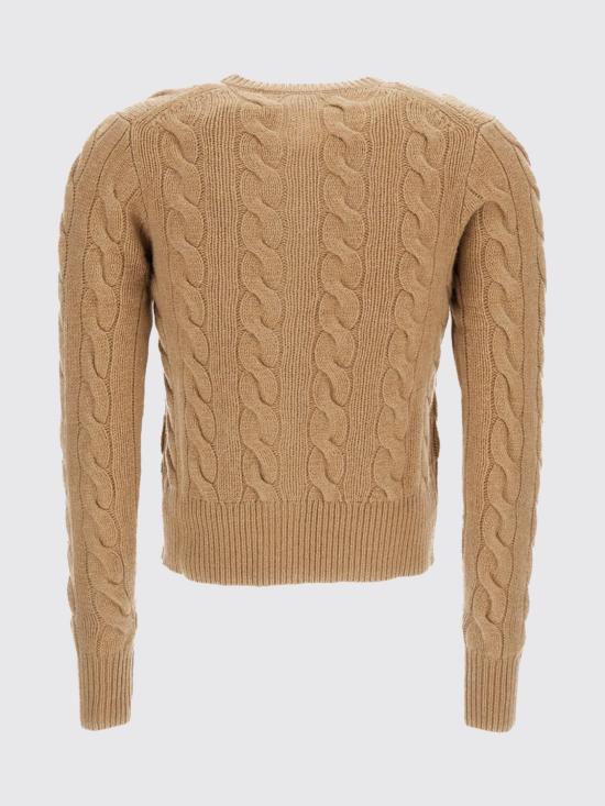 26FW 폴로 랄프로렌 로고 자수 크루넥 가디건 211972104 001 Camel - POLO RALPH LAUREN