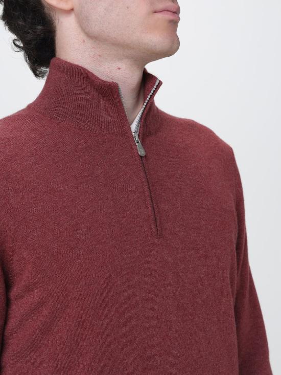 26FW 브루넬로 쿠치넬리 캐시미어 집업 니트 M2200124 CSY25 Red - BRUNELLO CUCINELLI