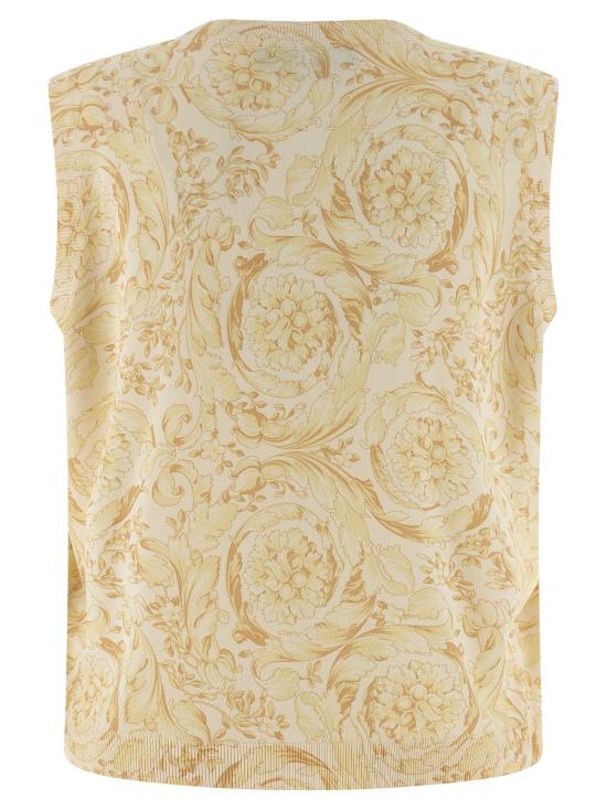 26SS 베르사체 민소매 티셔츠 VE328900BM YELLOW - VERSACE