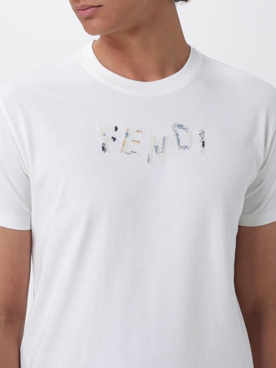 26FW 펜디 반팔 티셔츠 FY1319AUOB F0H0G White - FENDI