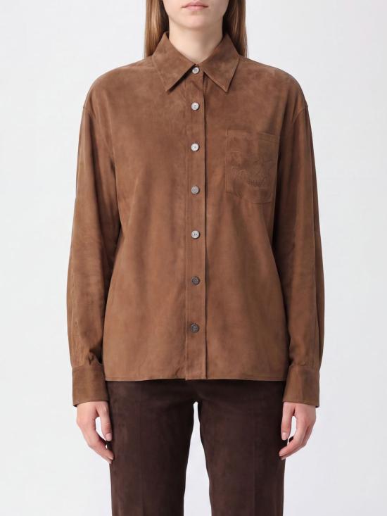 26FW 핑코 셔츠 107169A3F8 M10 Brown