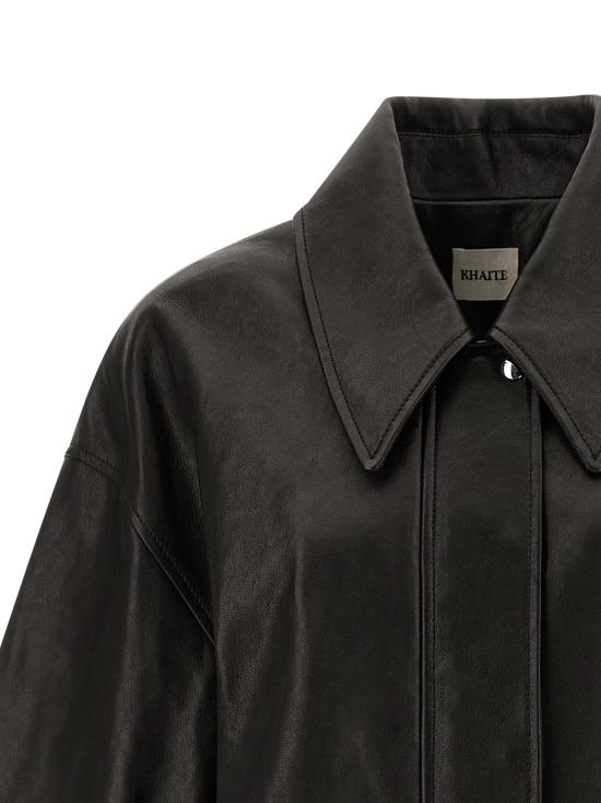 26FW 케이트 가죽 자켓 KH325554BM BLACK - KHAITE