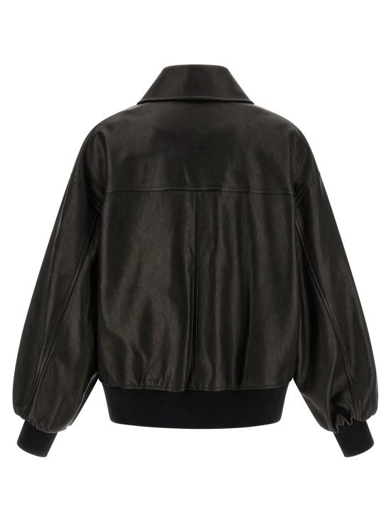 26FW 케이트 가죽 자켓 KH325554BM BLACK - KHAITE