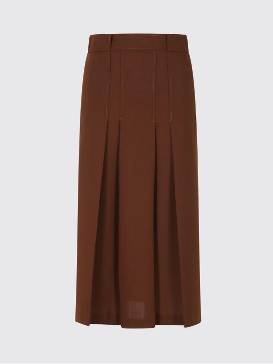 26FW 세미쿠튀르 롱 스커트 Y6WI29 V13 Brown - SEMI-COUTURE