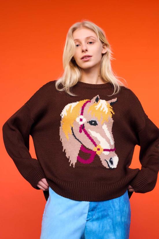  지지 니트웨어 스웨터 Gigi 니트웨어 슈발 인타르시아 - GIGI KNITWEAR