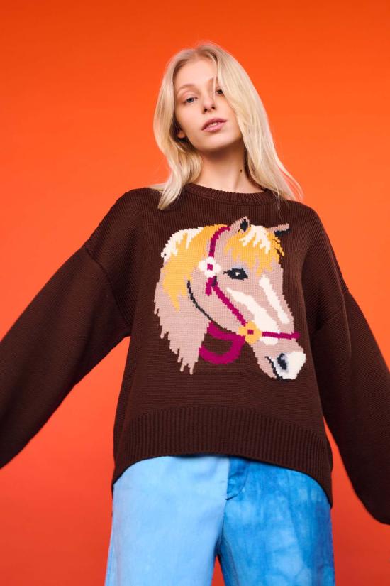  지지 니트웨어 스웨터 Gigi 니트웨어 슈발 인타르시아 - GIGI KNITWEAR